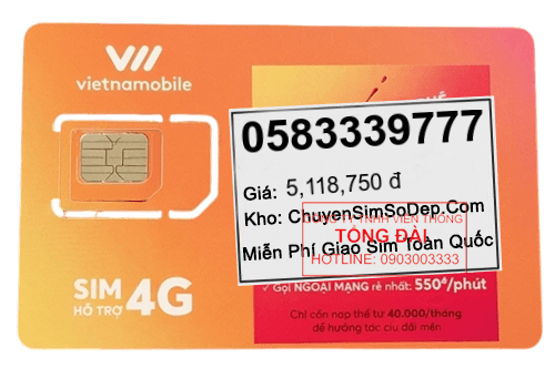 sim số 0583339777