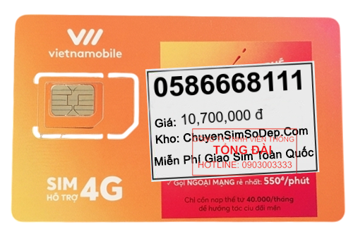 sim số 0586668111