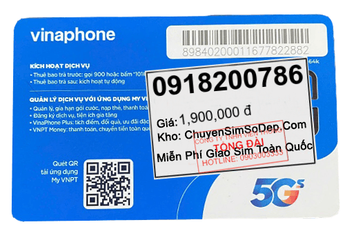 sim số 0918200786