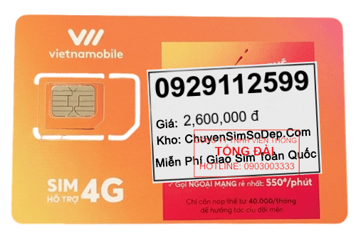 sim số 0929112599