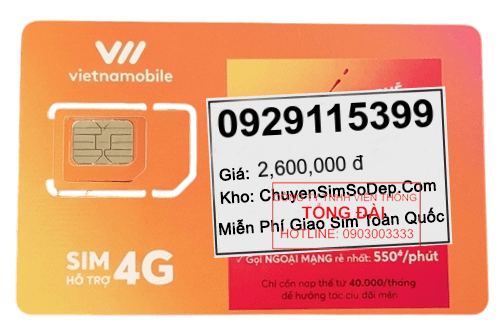 sim số 0929115399