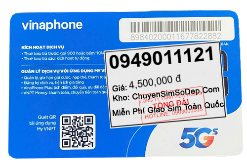 sim số 0949011121