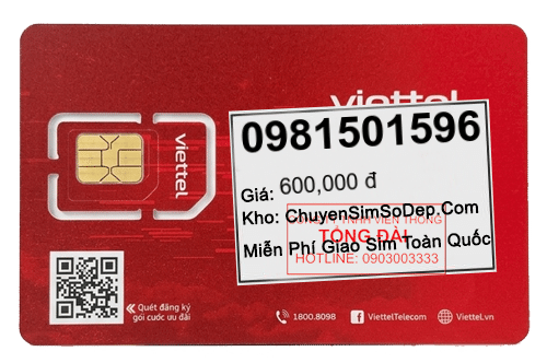sim số 0981501596
