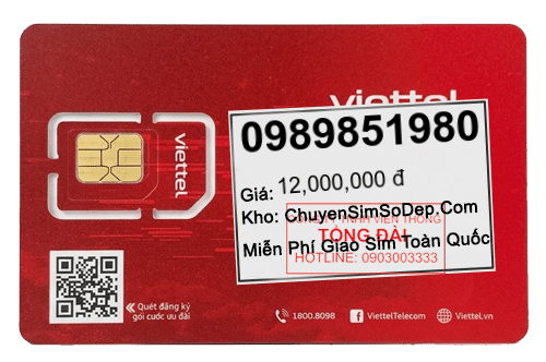 sim số 0989851980