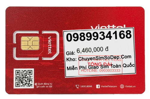 sim số 0989934168