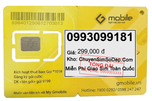 sim số 0993099181