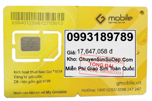 sim số 0993189789
