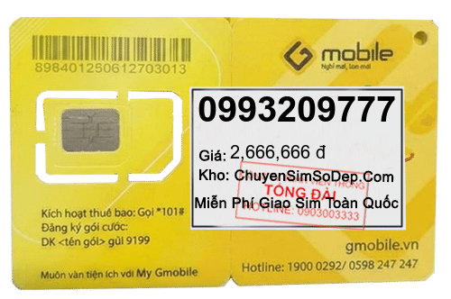 sim số 0993209777