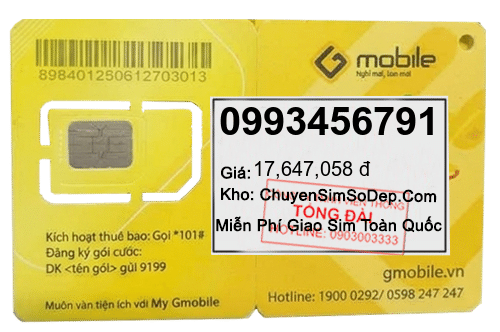 sim số 0993456791