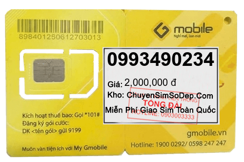 sim số 0993490234