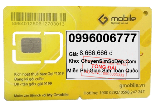 sim số 0996006777