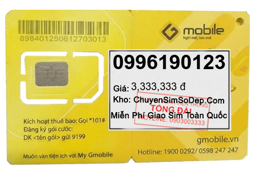 sim số 0996190123