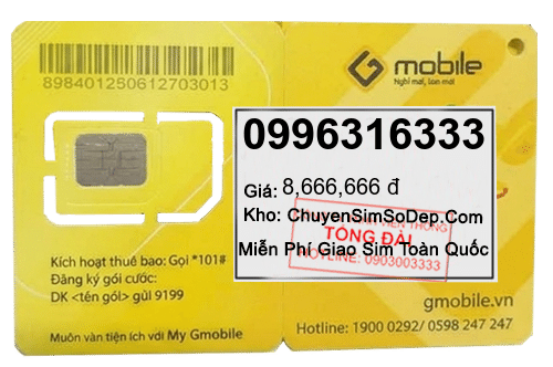 sim số 0996316333