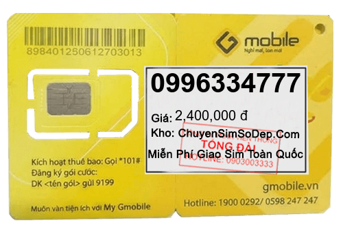 sim số 0996334777