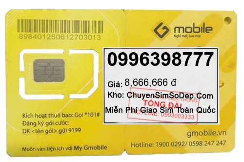 sim số 0996398777