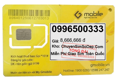 sim số 0996500333