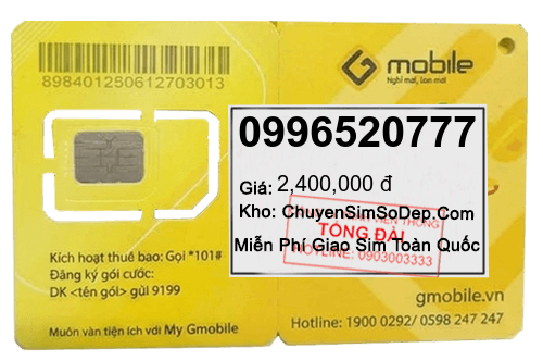sim số 0996520777