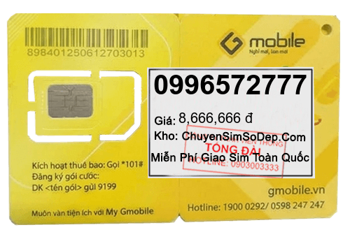 sim số 0996572777