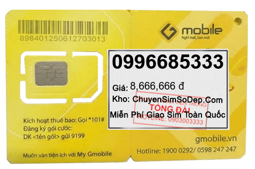 sim số 0996685333