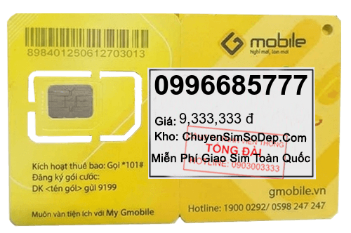 sim số 0996685777