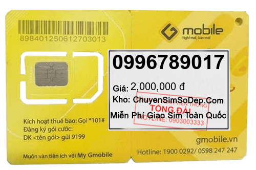 sim số 0996789017