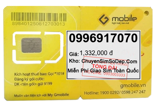 sim số 0996917070