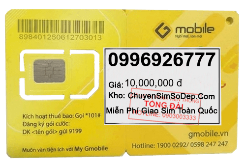 sim số 0996926777