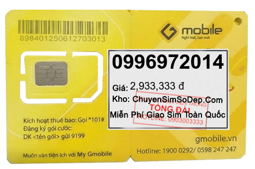 sim số 0996972014