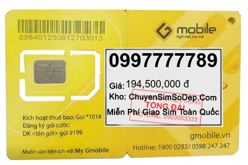 sim số 0997777789